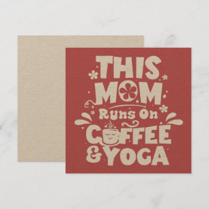 This Mum Runs On Coffee & Yoga Mother Cute Pink