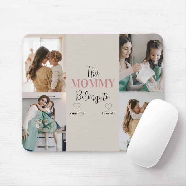 "This Mummy Belongs To" Custom Photo Mousepad (With Mouse)