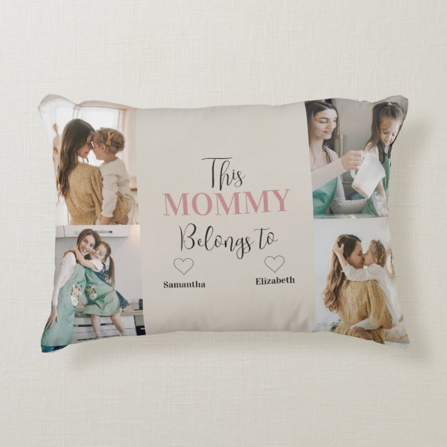 This Mummy Belongs To – Personalised Accent Pillow (Front)