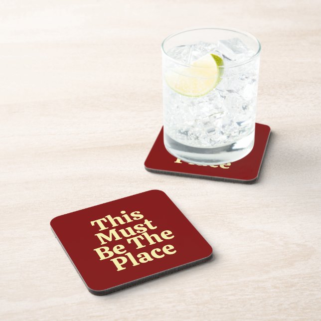 This Must be The Place Customised Text & Logo Cool Coaster (Right Side)