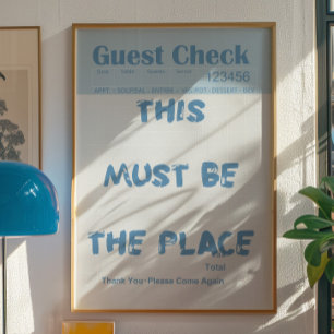 This Must Be The Place Minimalist Blue Poster 