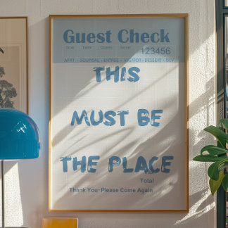 This Must Be The Place Minimalist Blue Poster