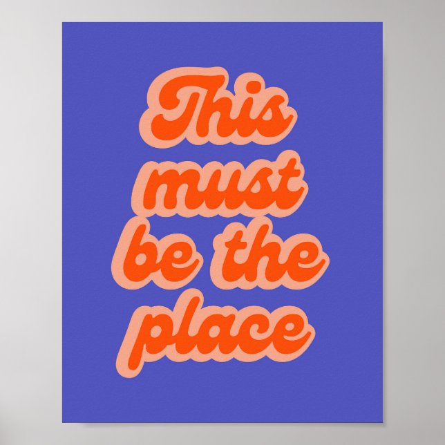 This must be the place poster (Front)