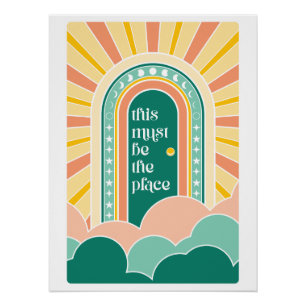 this must be the place retro door poster