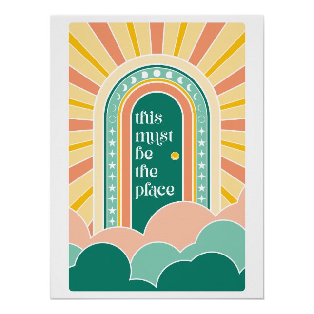 this must be the place retro door poster (Front)