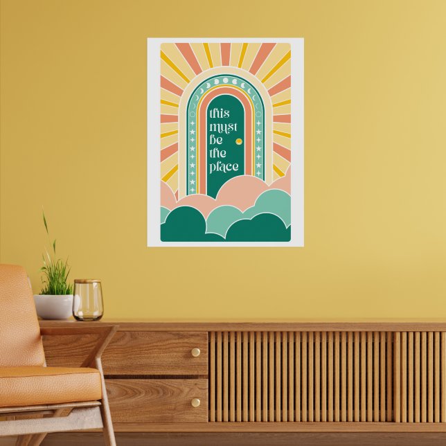 this must be the place retro door poster (Living Room 2)