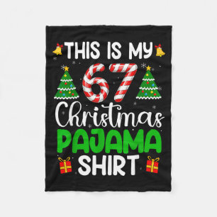 This My 67 Christmas Pajamas Funny Six Seven Meme  Fleece Blanket