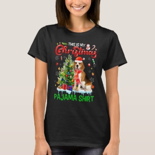 This My Christmas Pajama   Beagle Scarf Santa Xmas T-Shirt