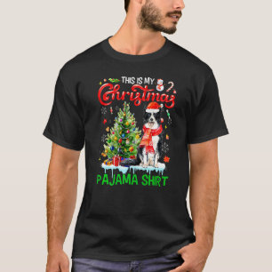This My Christmas Pajama  Border Collie Santa Xmas T-Shirt