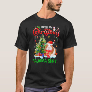 This My Christmas Pajama Guinea Pig Scarf Santa Ha T-Shirt