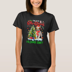 This My Christmas Pajama  Jack Russell Scarf Santa T-Shirt