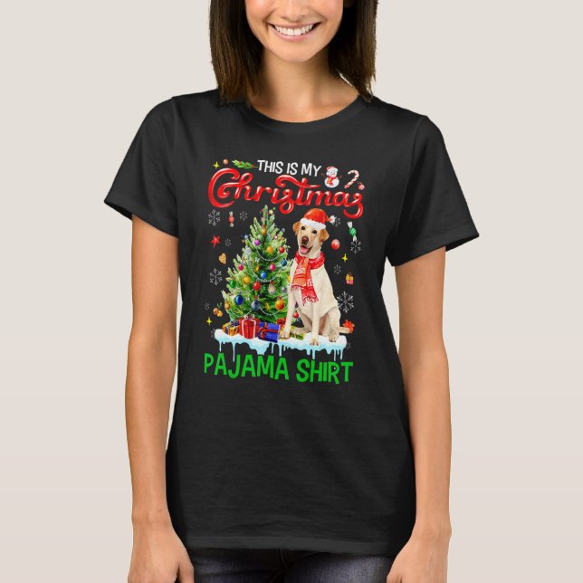 This My Christmas Pajama   Labrador Retriever Sant T-Shirt (Front)