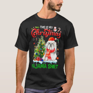This My Christmas Pajama   Shih Tzu Scarf Santa Xm T-Shirt