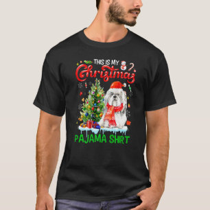 This My Christmas Pajama Shih Tzu Scarf Santa Xma T-Shirt