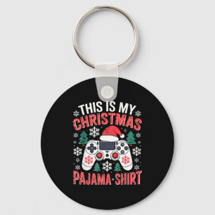 This My Christmas Pajama Shirt Gaming Xmas Men Boy Key Ring