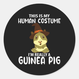 This My Human Costume I'm Really Guinea Pig Funny  Classic Round Sticker