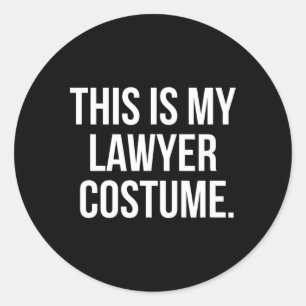 This my Lawyer Costume funny halloween shirt gift Classic Round Sticker