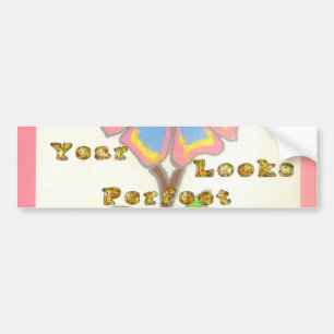 This New Year Looks Perfect Floral Text Art Print Bumper Sticker