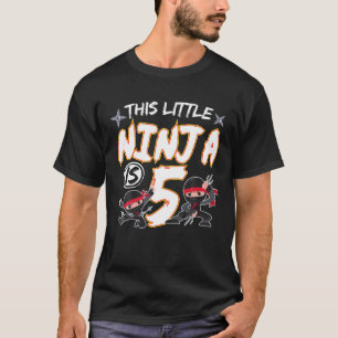 This Ninja Is 5 Birthday Gift Martial Arts Karate T-Shirt