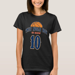 This Nola Boy Is Now 10 Years Old Birthday Boy Bas T-Shirt