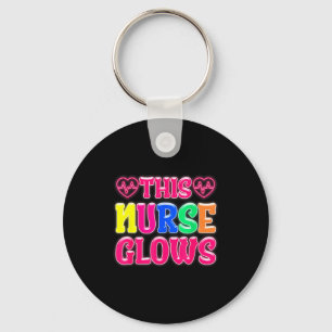 This Nurse Glows Nursing Glow Retro  Key Ring