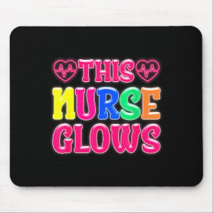 This Nurse Glows Nursing Glow Retro  Mouse Mat