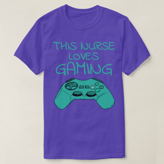 This Nurse Loves Gaming Video Games Gamer T-Shirt (Design Front)