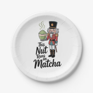 This Nut Runs on Matcha Christmas Nutcracker  Paper Plate