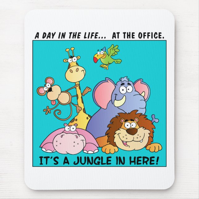 This Office is a Jungle Mouse Mat (Front)