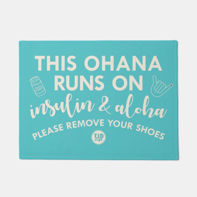 This Ohana [Seafoam] Doormat (Front)