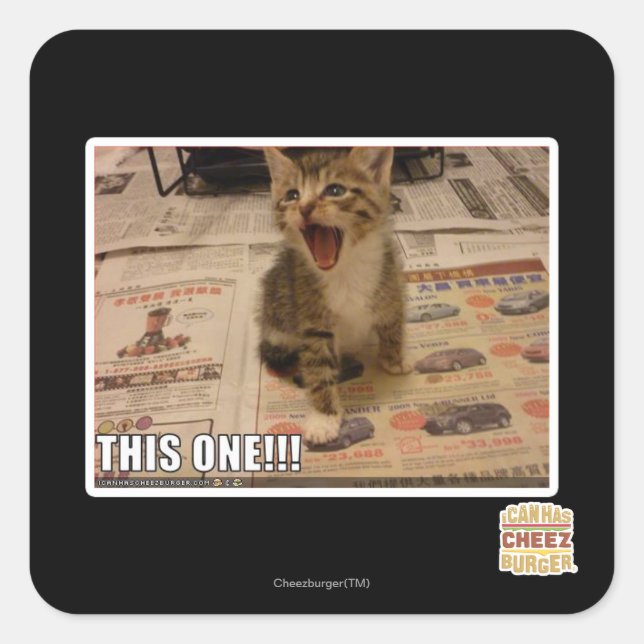 This one! square sticker (Front)