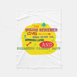 This Online Reviewer Loves Mild Olive Oil Hummingb Fleece Blanket