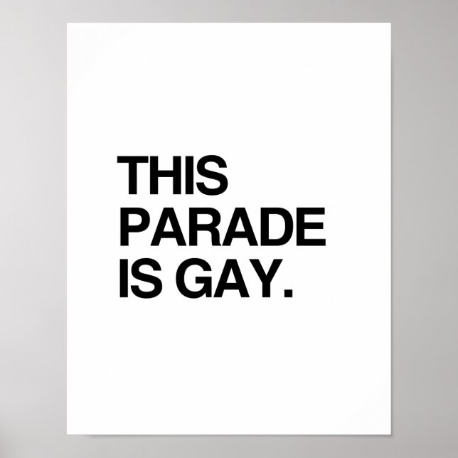 This parade is gay poster (Front)