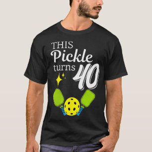 This Pickle Turns 40 Pickleball 40Th Birthday T-Shirt