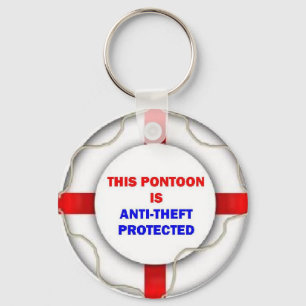 This Pontoon is Anti Theft Protected Key Ring