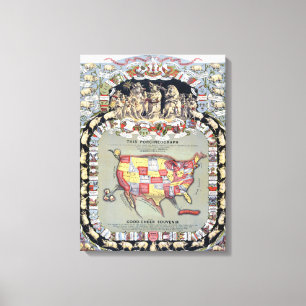 THIS PORCINEOGRAPH, c1876 Canvas Print