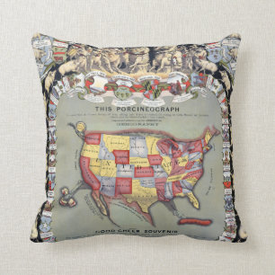 THIS PORCINEOGRAPH, c1876 Cushion