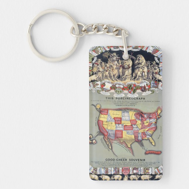 THIS PORCINEOGRAPH, c1876 Key Ring (Front)