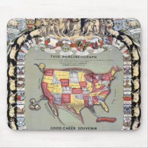 THIS PORCINEOGRAPH, c1876 Mouse Mat