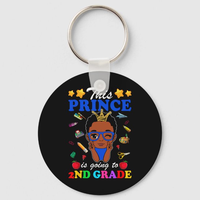 This Prince Is Going To 2nd Grade Back To School A Key Ring (Front)