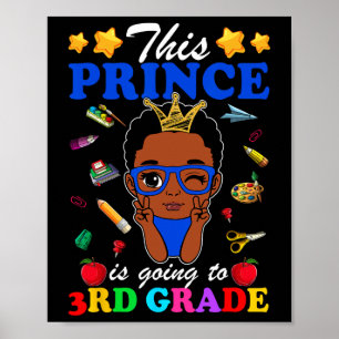 This Prince Is Going To 3rd Grade Back To School A Poster