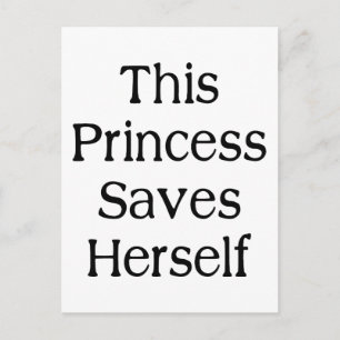 This Princess Saves Postcard