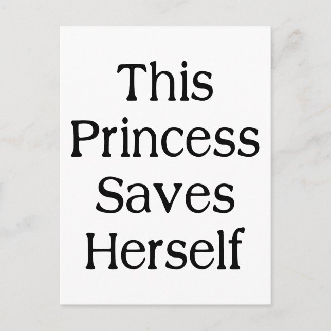 This Princess Saves Postcard (Front)