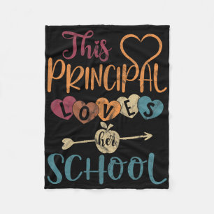 This Principal Loves Her School Teacher Fun Princi Fleece Blanket