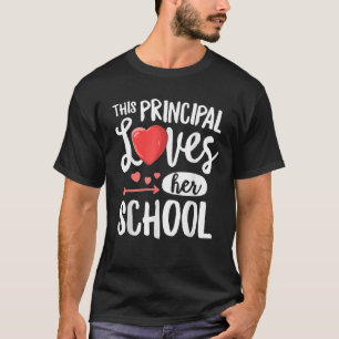 This Principal Loves Her School Valentines Day Gif T-Shirt