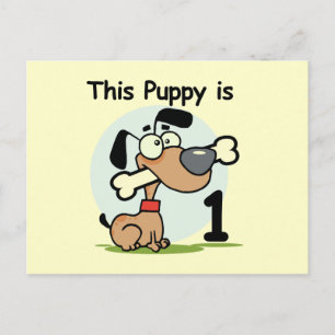 This Puppy 1st Birthday T shirts and Gifts Postcard