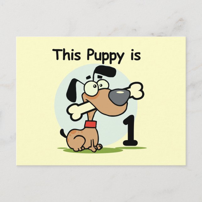 This Puppy 1st Birthday T shirts and Gifts Postcard (Front)