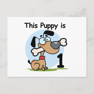 This Puppy 1st Birthday T shirts and Gifts Postcard
