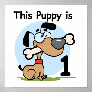 This Puppy 1st Birthday T shirts and Gifts Poster