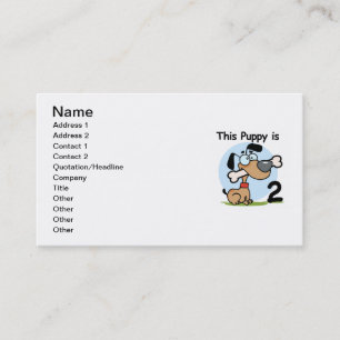 This Puppy 2nd Birthday T shirts and Gifts Business Card